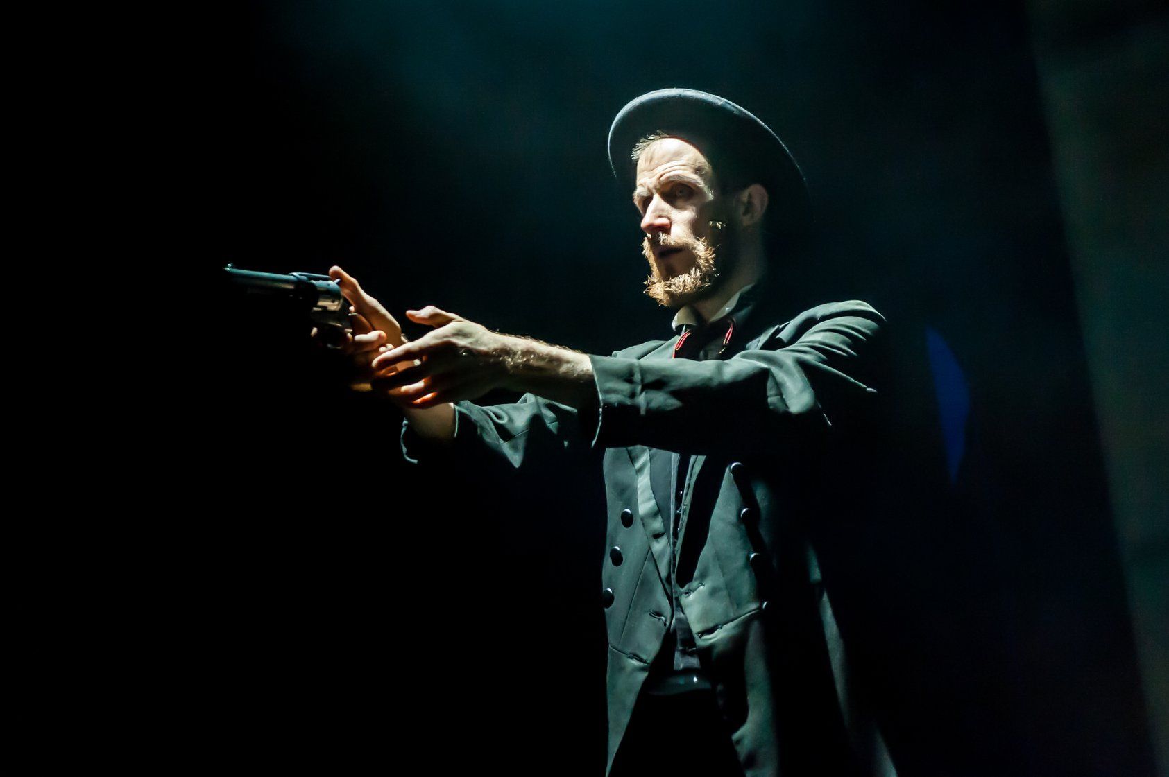 As Charles J. Guiteau in 'Assassins' at The Pleasance Theatre, London, 2018.